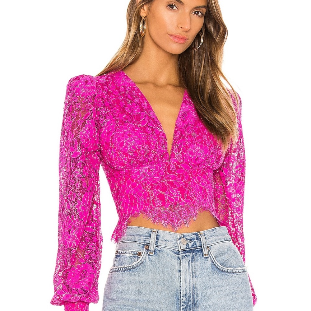 NBD Merlot Lace Blouse NWOT SOLD OUT!